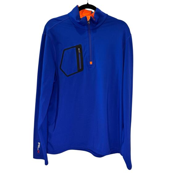RLX Ralph Lauren Royal Blue 1/4 Zip Performance Pullover XL Golf Athleisure - Picture 3 of 16